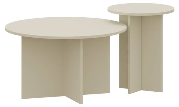 Couchtischset Verummetka 2-tlg. Sandbraun