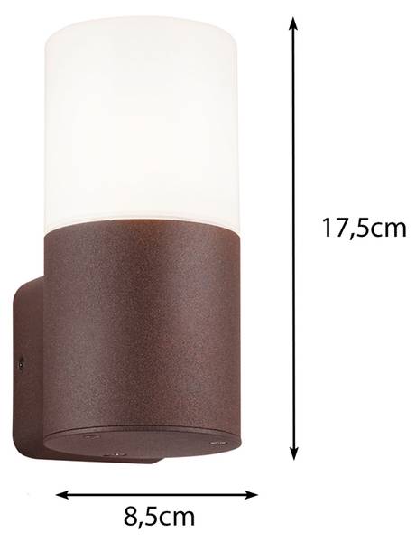 Außenwandleuchte Serve Braun - Weiß