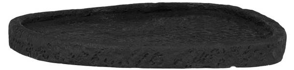 Tablett HN34 Schwarz - Beton - 26 x 2 x 27 cm