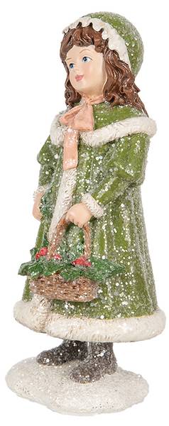 Dekorationsfigur Mädchen Xmas&Ude Grün - Kunststoff - 9 x 19 x 8 cm