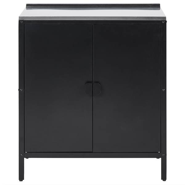Gartenset VILAMA 4-tlg Schwarz - Silber - Metall - 80 x 80 cm