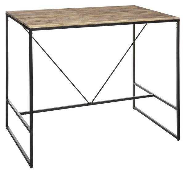 Bar-Esstisch EDENA Braun - Metall - 70 x 98 x 115 cm