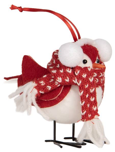 Dekoration Vogel Xmas&Marcus Rot - Kunststoff - 7 x 10 x 12 cm