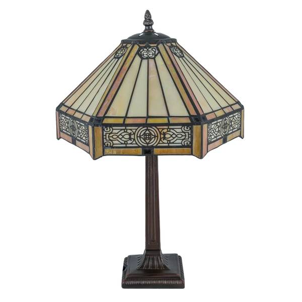 Tiffany Tischlampe 7023 Weiß - Glas - 31 x 45 x 31 cm