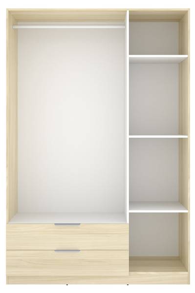 3-türiger Schrank Mayos Braun - Holzwerkstoff - 137 x 204 x 51 cm