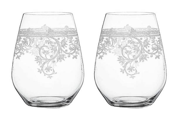 Trinkbecher Arabesque 2er Set Glas - 9 x 12 x 9 cm