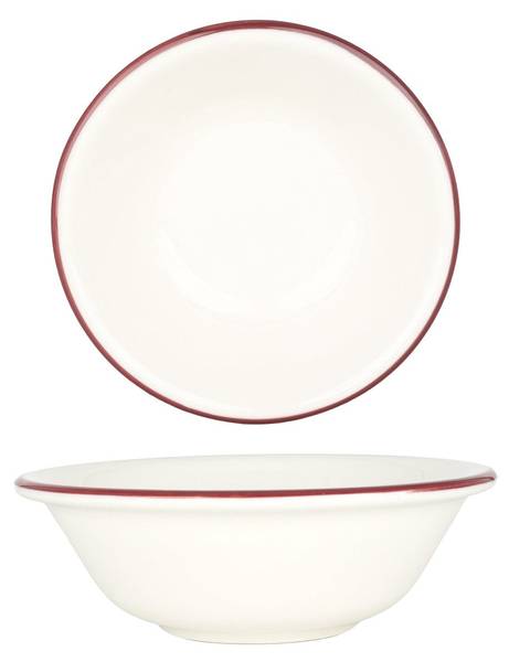 Kommetjes Linea Burgundy  set van 2 porselein - 16 x 1 x 16 cm