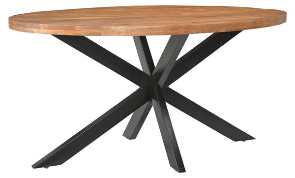 Eettafel Rocky bruin - den - 160 x 76 x 90 cm