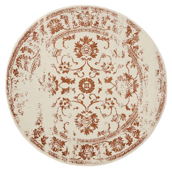Teppich Suki Creme - Orange - 120 x 120 cm
