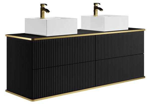 Doppelwaschtisch KELIZA Schwarz