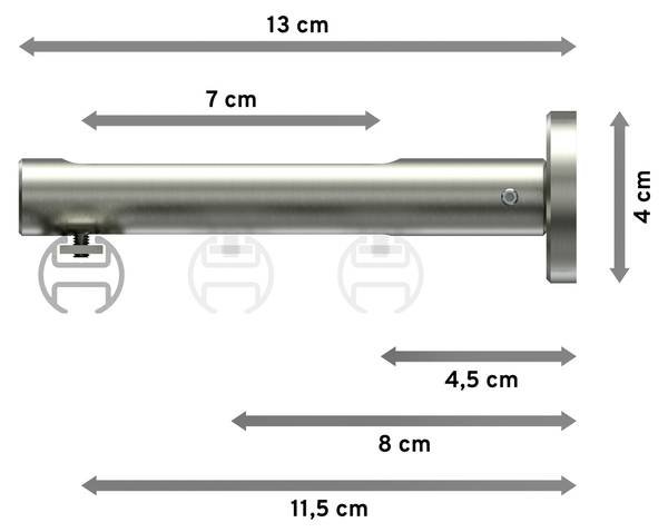 Innenlaufstange 1-Lauf Siteno Luino Breite: 280 cm