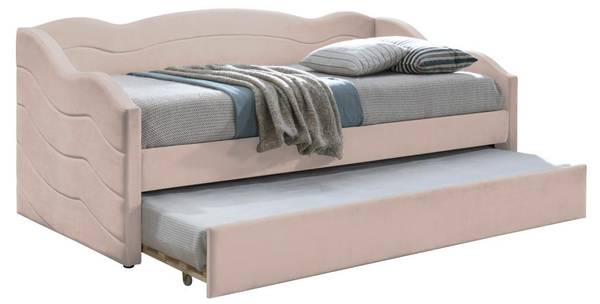 Sofabett LENVIA Pink - Textil - 96 x 81 x 207 cm
