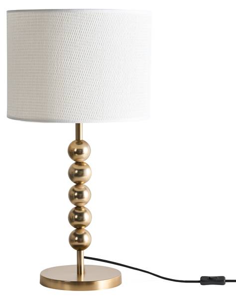 Lampe de table LOKY Laiton - Blanc