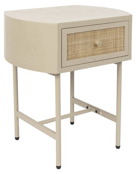 Beistelltisch AMAYA Beige - Massivholz - 48 x 54 x 38 cm