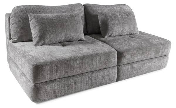 Sofa RAMARO Grau - Holzwerkstoff - 214 x 93 x 118 cm