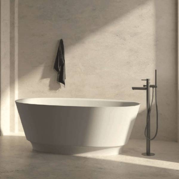 Badewanne MARELIS Weiß - Harz - 158 x 58 x 158 cm