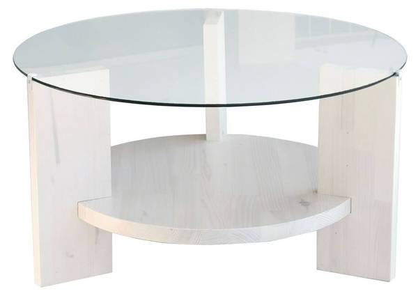Table Basse Féline Blanc - Bois massif - 75 x 40 x 75 cm