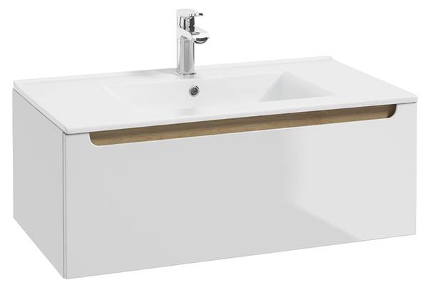 Badmöbel Livia 2er-Set Weiß - Melamin - 80 x 30 x 45 cm