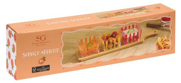 Aperitif-Set FRUITY Glas - 10 x 6 x 40 cm
