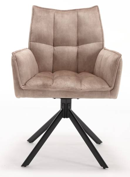 Esszimmerstuhl DANI Beige - Textil - 67 x 64 x 58 cm