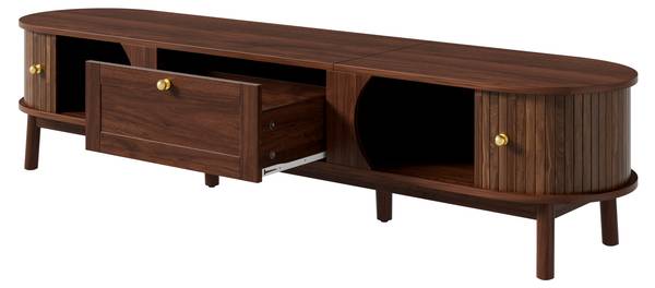 TV-meubel Coeus Ⅵ bruin - plaatmateriaal op houtbasis - 40 x 38 x 170 cm