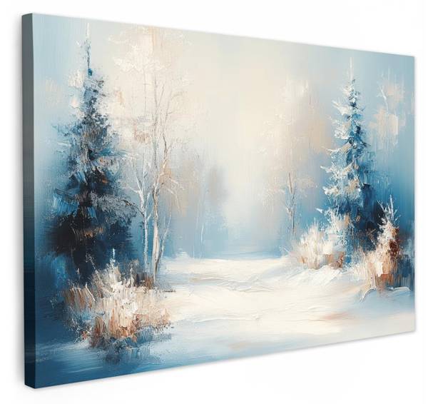 LEINWANDBILD Winterwald 90 x 60 cm