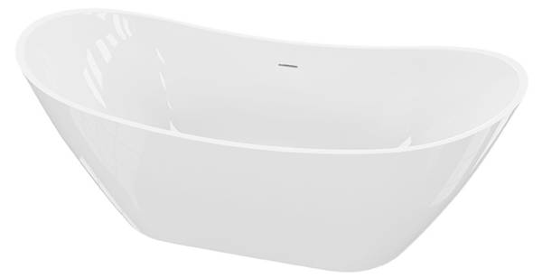 Freistehende Badewanne Modena1720 Weiß - Kunststoff - 172 x 74 x 73 cm
