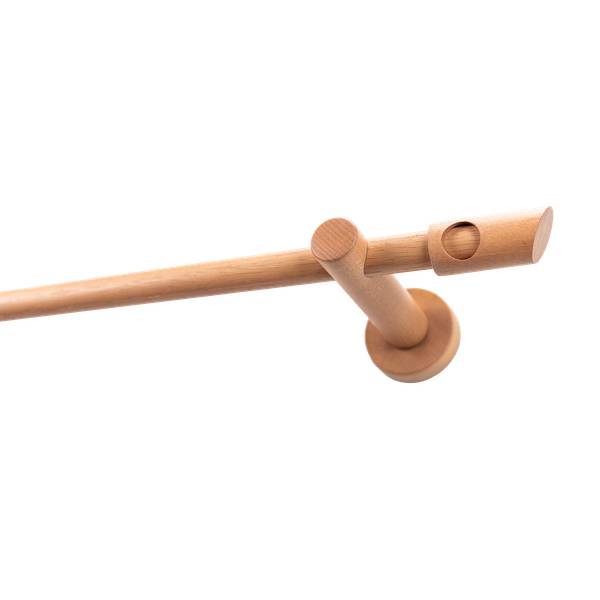 Gardinenstange Pila 1 lfg. Rotbraun - Holz - Breite: 150 cm