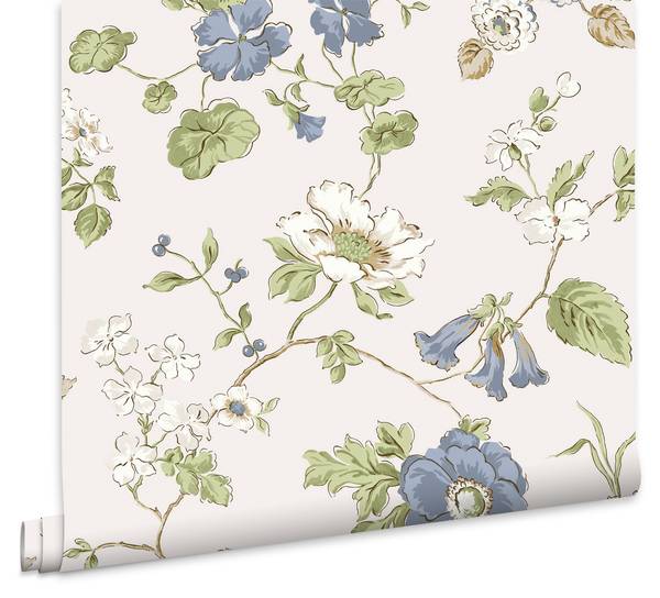 Vliestapete Pennywell hain Blau - Fleece - 52 x 1000 x 1 cm
