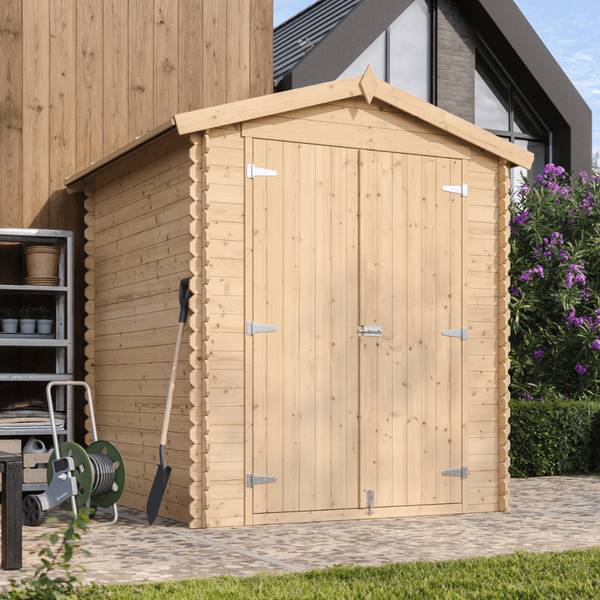 Gartenhaus M320C1+G Beige - Fichte - 168 x 224 x 168 cm