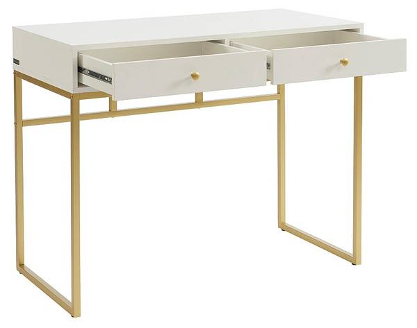 Konsolenschreibtisch CODENIO Weiß - Holz teilmassiv - 100 x 78 x 48 cm