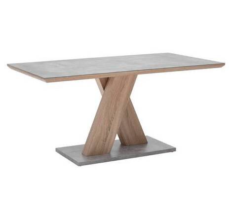 Esstisch SANNA Grau - Glas - 160 x 90 x 76 cm