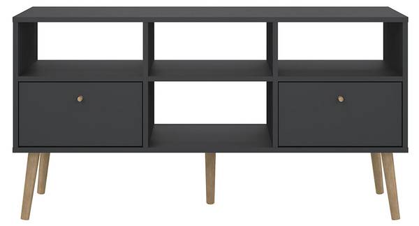 TV-meubel Bodo grijs - deels massief hout - 118 x 61 x 40 cm