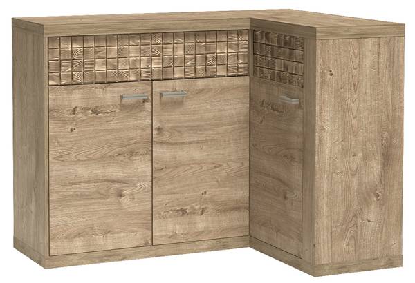 Wohnzimmer-Set NUSCO-161-3 5er-Set Braun - Holzwerkstoff - 561 x 201 x 96 cm