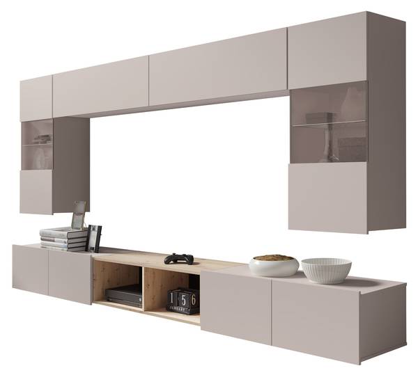 Wohnwand Calabrini XXIV Beige - Eiche