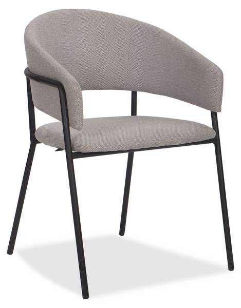 Esszimmerstuhl OVO Grau - Chenille - Strukturstoff - 56 x 79 x 54 cm