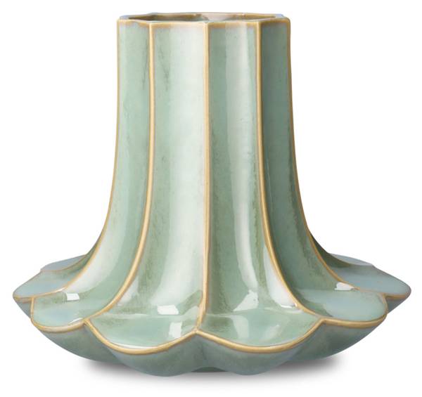 Vase Kantarel Grün - Keramik - 22 x 21 x 23 cm