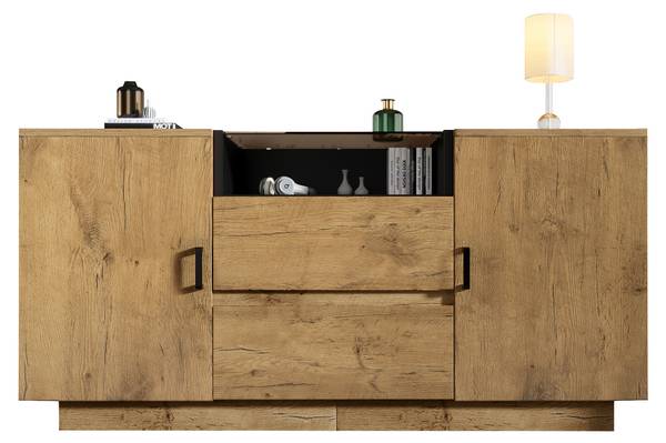 Sideboard Renewabl Braun - Holzwerkstoff - 140 x 70 x 40 cm