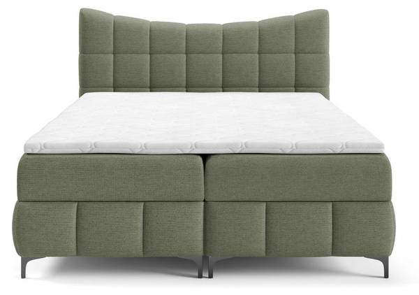 Boxspringbett CHARLES Grün - Breite: 164 cm