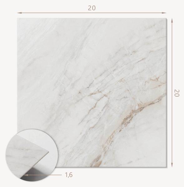 Vinylfliese EdelMarmor 20er-Set 20 x 20 cm