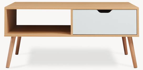 Couchtisch Bordkak Braun - Weiß - Holzwerkstoff - 100 x 45 x 48 cm