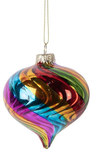 Kerstbal Xmas 52353 glas - 8 x 8 x 8 cm