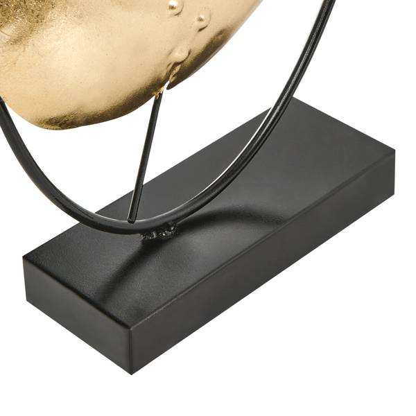 Dekofigur LUSK Schwarz - Gold - Metall - 30 x 63 x 12 cm