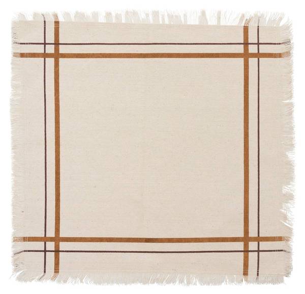Servietten RAY 2er-Set Beige - Naturfaser - 40 x 1 x 40 cm