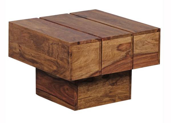 Beistelltisch STEFANO Sheesham Braun - Massivholz - 44 x 30 x 44 cm