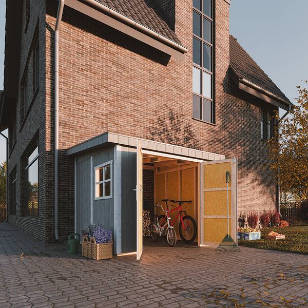 Gartenhaus M938BS Hellgrau