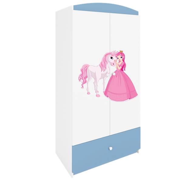 Kinderkleiderschrank Prinzessin I Blau