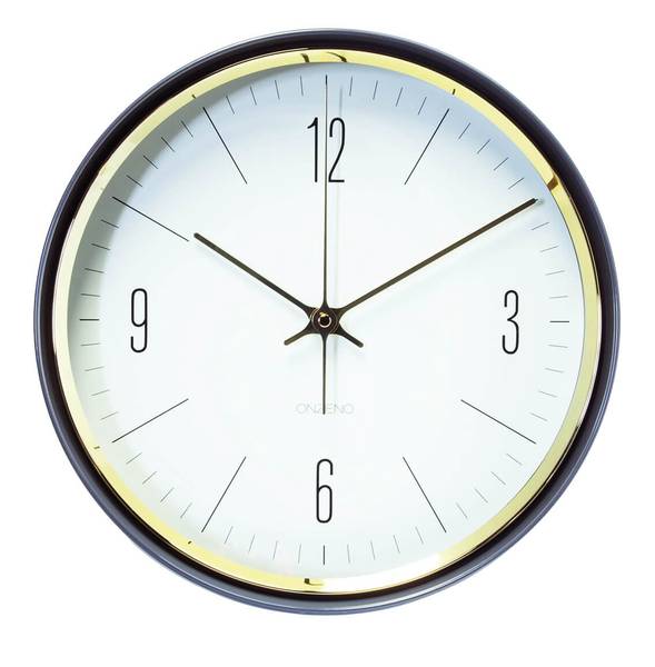 Horloge murale design Ligne Tempo Blanc - Verre clair - 33 x 33 x 5 cm