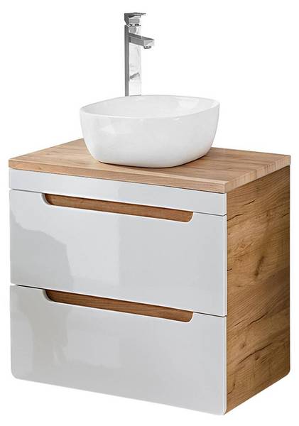 Waschtisch LUTON-56-507 Weiß - Holzwerkstoff - 61 x 77 x 46 cm