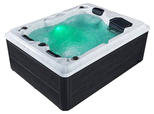 Outdoor Whirlpool Oasis ohne Treppe Grau - Kunststoff - 210 x 80 x 160 cm